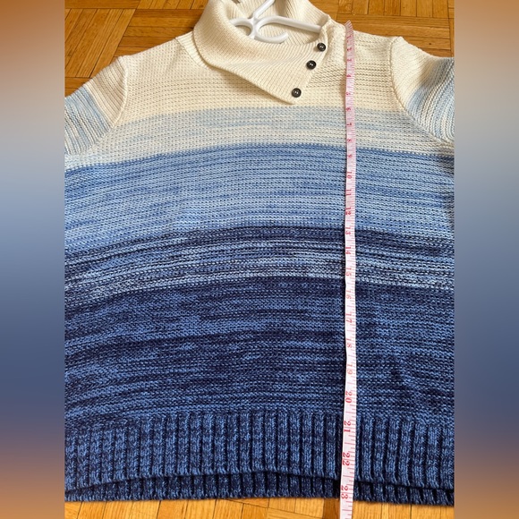 Alia Petite Ombre Striped Women’s Cowl Neck Sweater ,Size PL/G - Picture 4 of 7